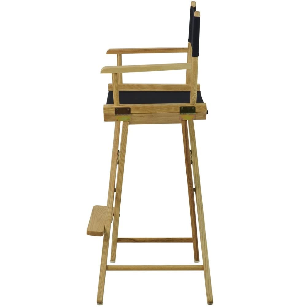 Extra-Wide Bar Height Director's Chair Black Canvas M6772