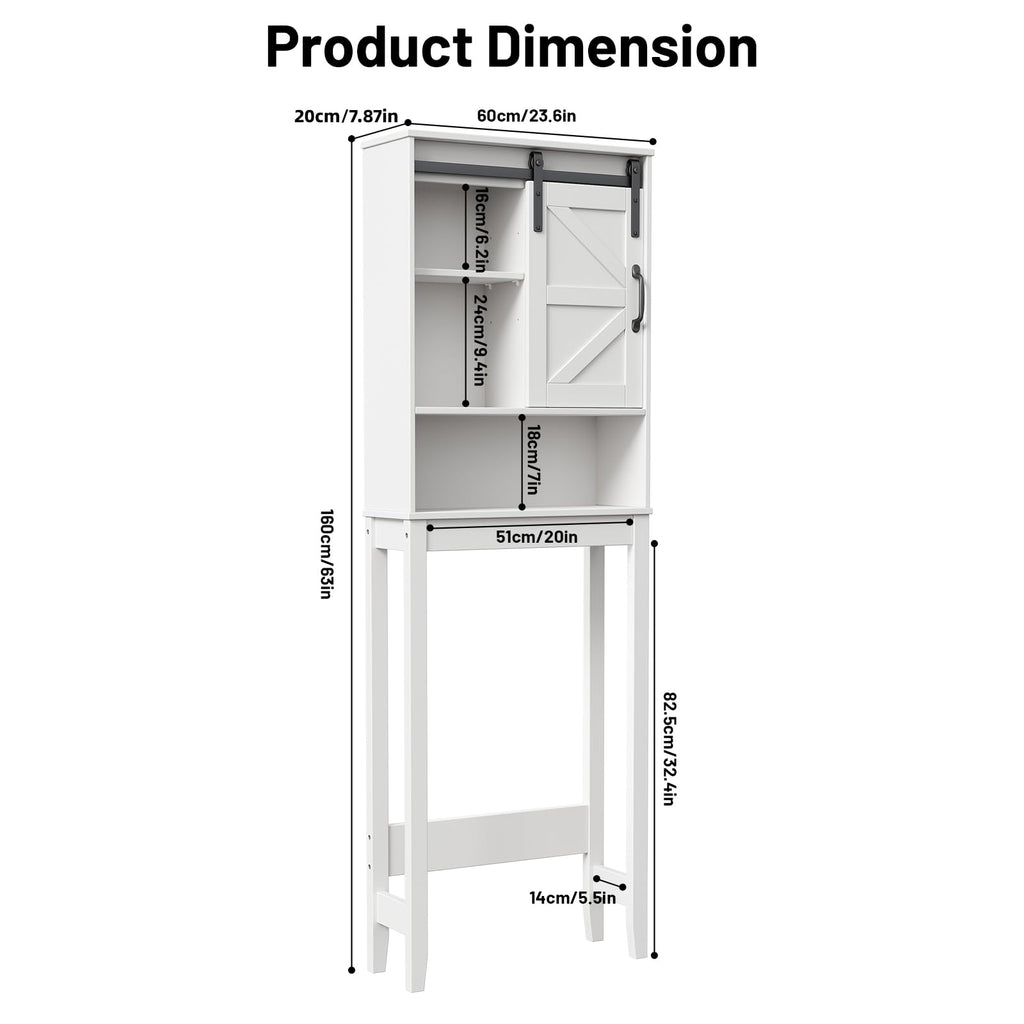 Over The Toilet Storage Cabinet, White P5656