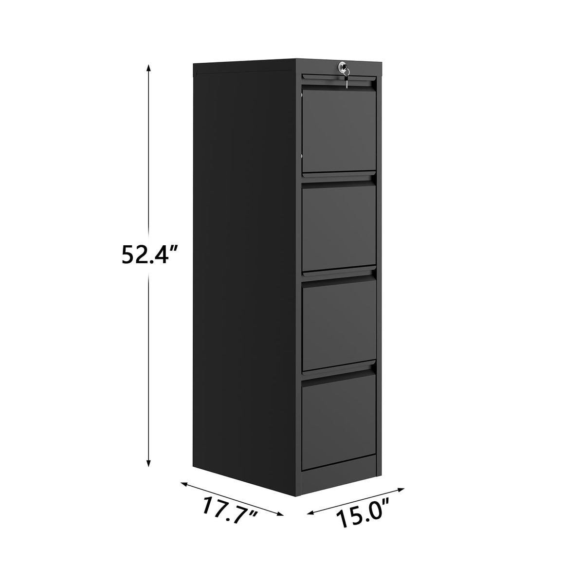 4 Drawer Metal File Cabinet with Lock Y2719