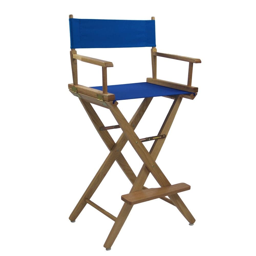 Extra-Wide Bar Height Director's Chair Black Canvas M6772