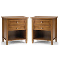 2-Piece Wood 24" Bedside Nightstand Table Set L267