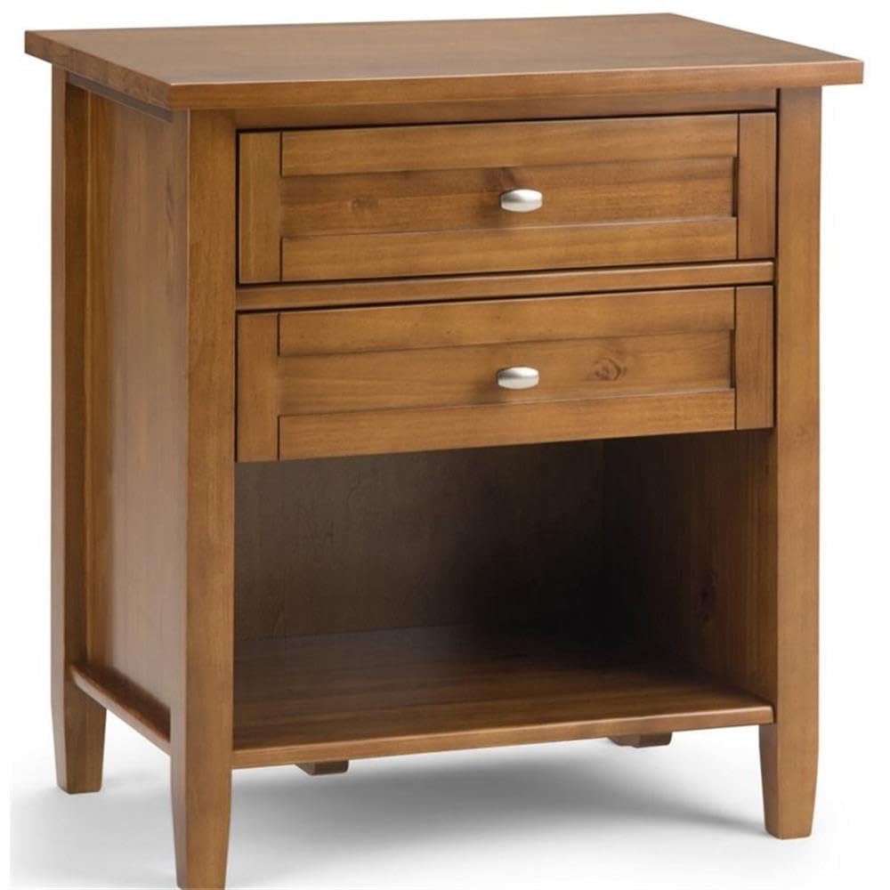 2-Piece Wood 24" Bedside Nightstand Table Set L267