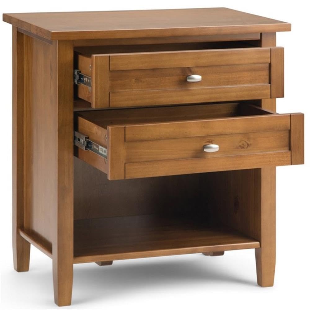 2-Piece Wood 24" Bedside Nightstand Table Set L267