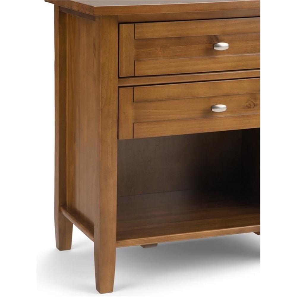 2-Piece Wood 24" Bedside Nightstand Table Set L267