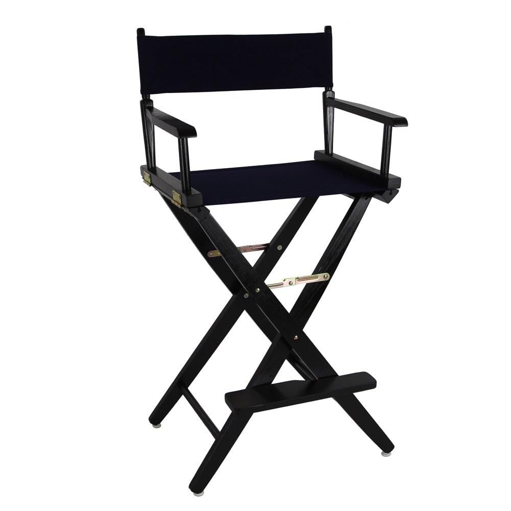 Extra-Wide Bar Height Director's Chair Black Canvas M6772