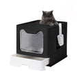 Foldable Large Cat Litter Box with Lid E972