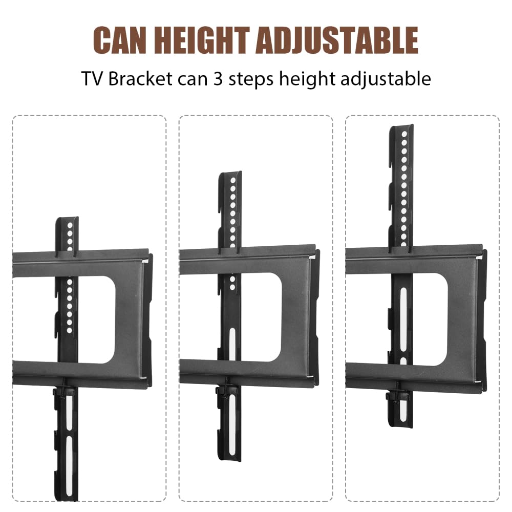 32-65" Swivel TV Stand with 3-Tier Storage and Height Adjustable R430