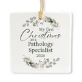 Ceramic 3-inch Square Christmas Ornament E41316