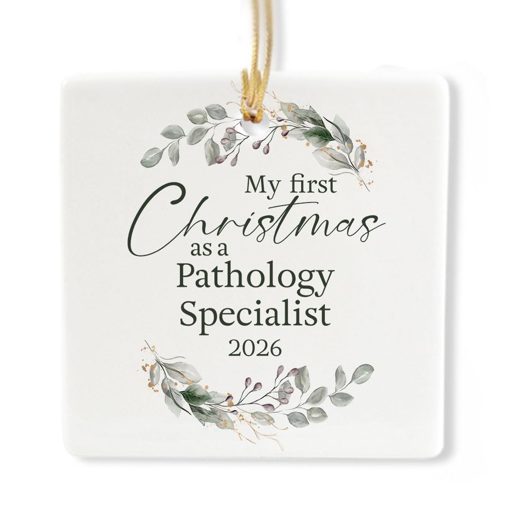 Ceramic 3-inch Square Christmas Ornament E41316