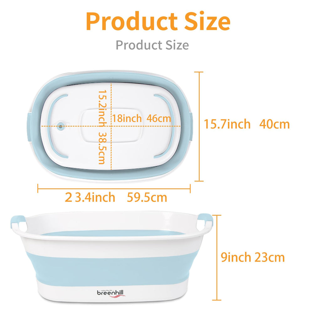 Collapsible Dog Bath Tub with Drain Plug I11740