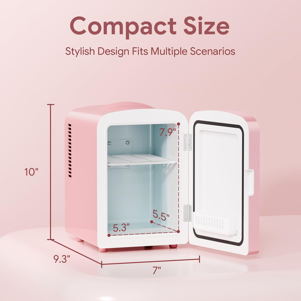 4L Mini Skincare Fridge with LED Mirror T9853