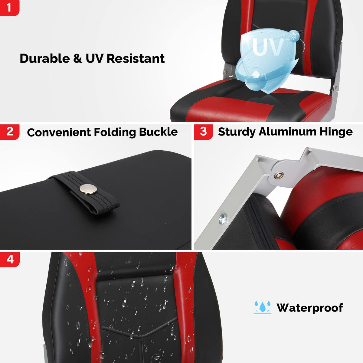 Folding Waterproof Boat Seats 2 Packs A605
