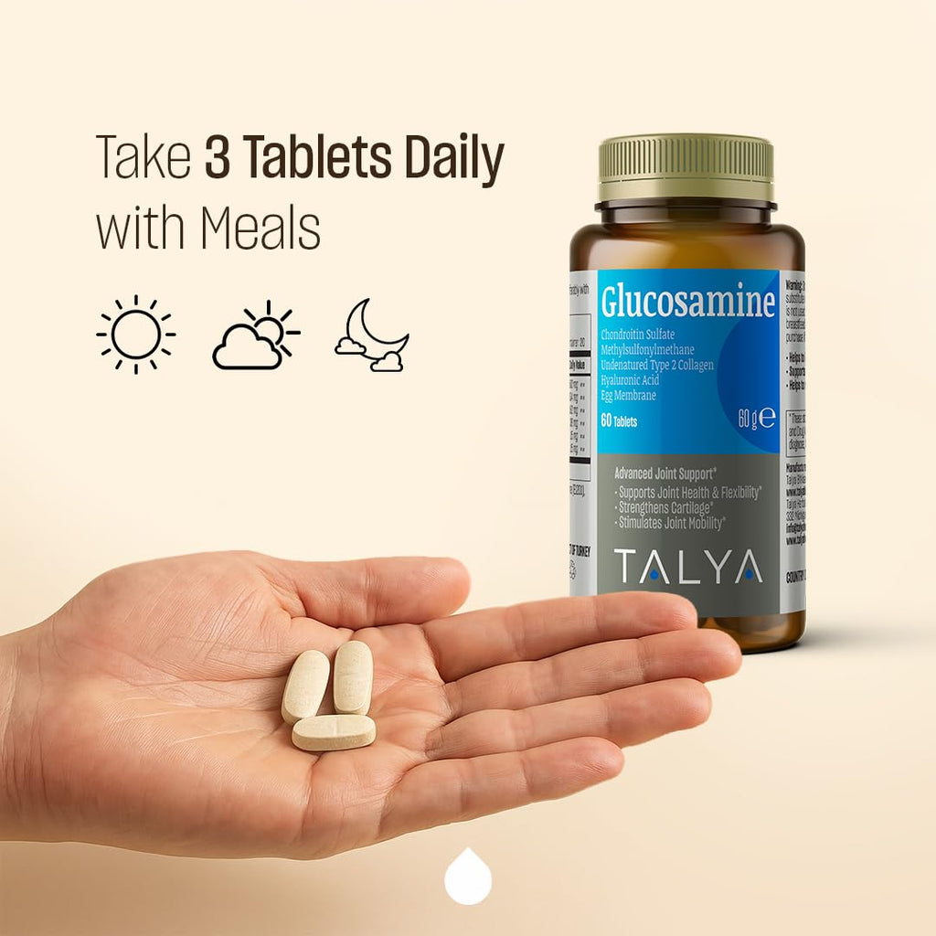 Glucosamine 1500 mg with Chondroitin MSM Collagen 60 Tablets E118