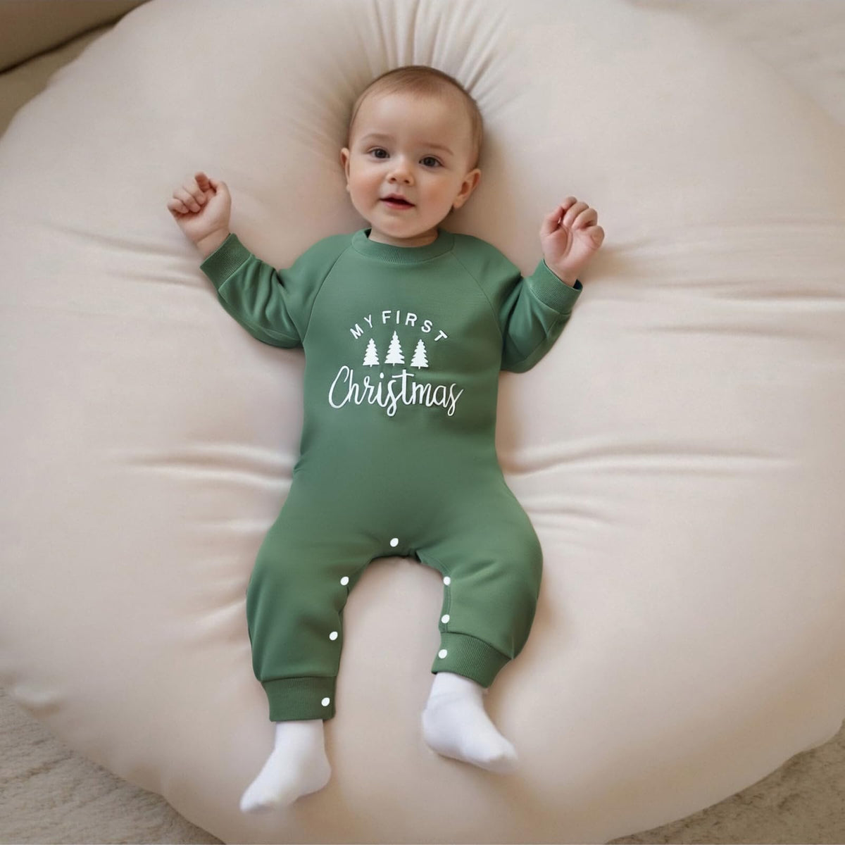 Newborn Thanksgiving Sweatshirt Jumpsuit Romper Y479