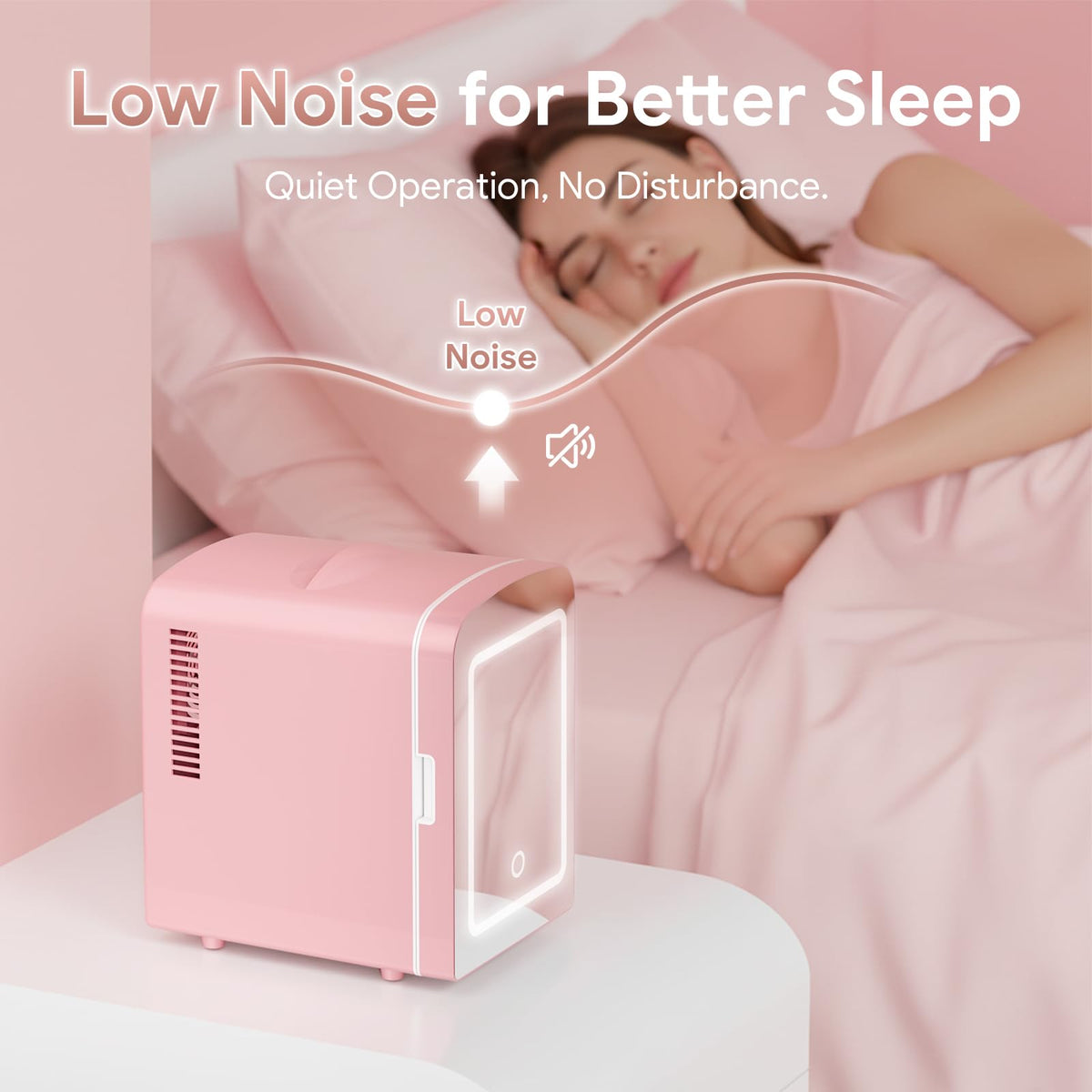 4L Mini Skincare Fridge with LED Mirror T9853
