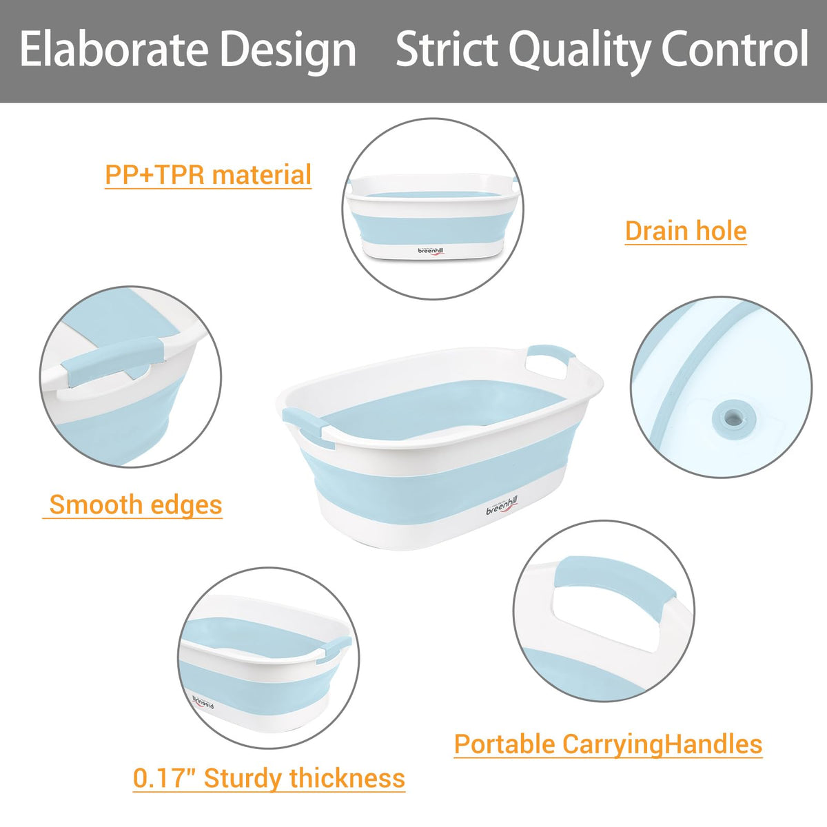Collapsible Dog Bath Tub with Drain Plug I11740
