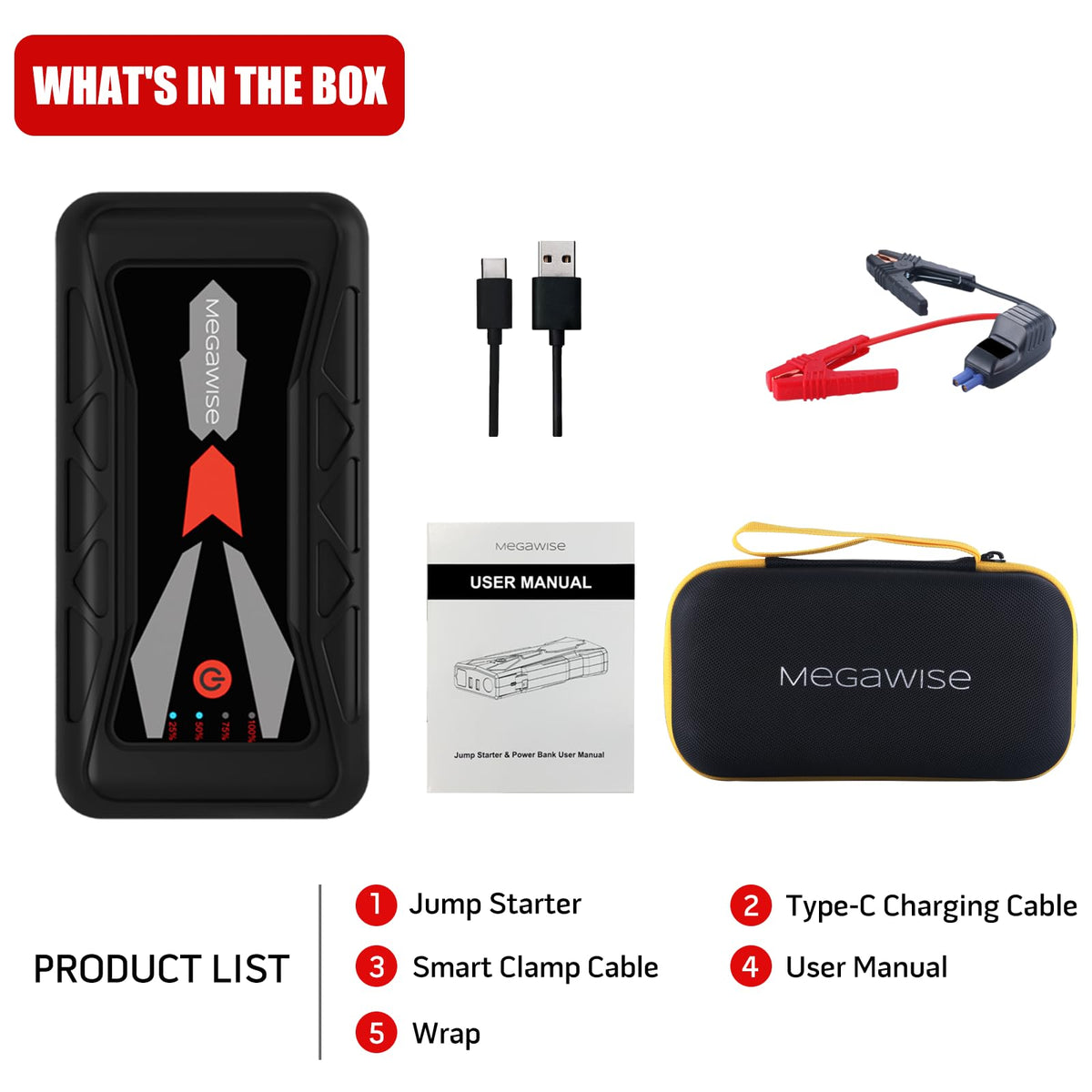 12V Car Jump Starter, 16800mAh K83674