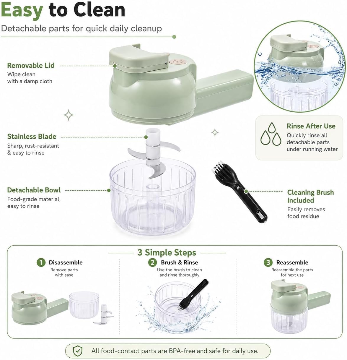 4 in 1 Handheld Electric Vegetable Chopper W2646