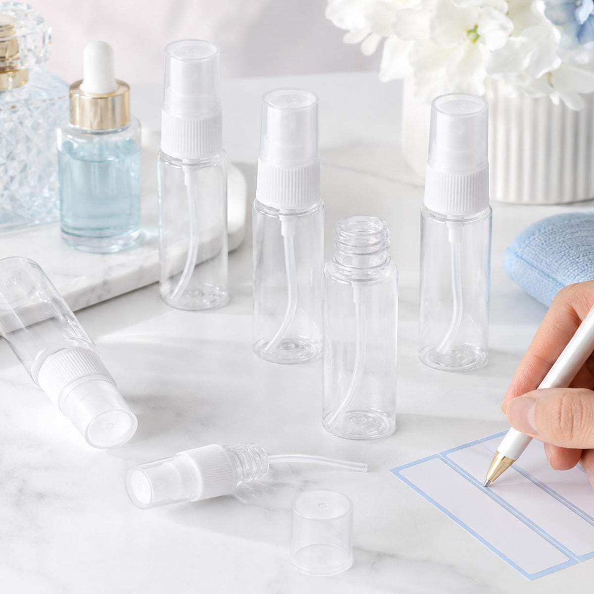8 Pcs 0.5 Oz Fine Mist Travel Spray Bottles E14304