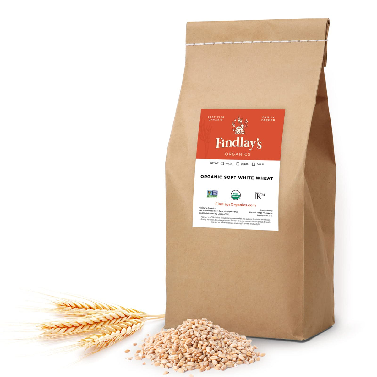 Soft White Wheat Berries 25 Lbs J768