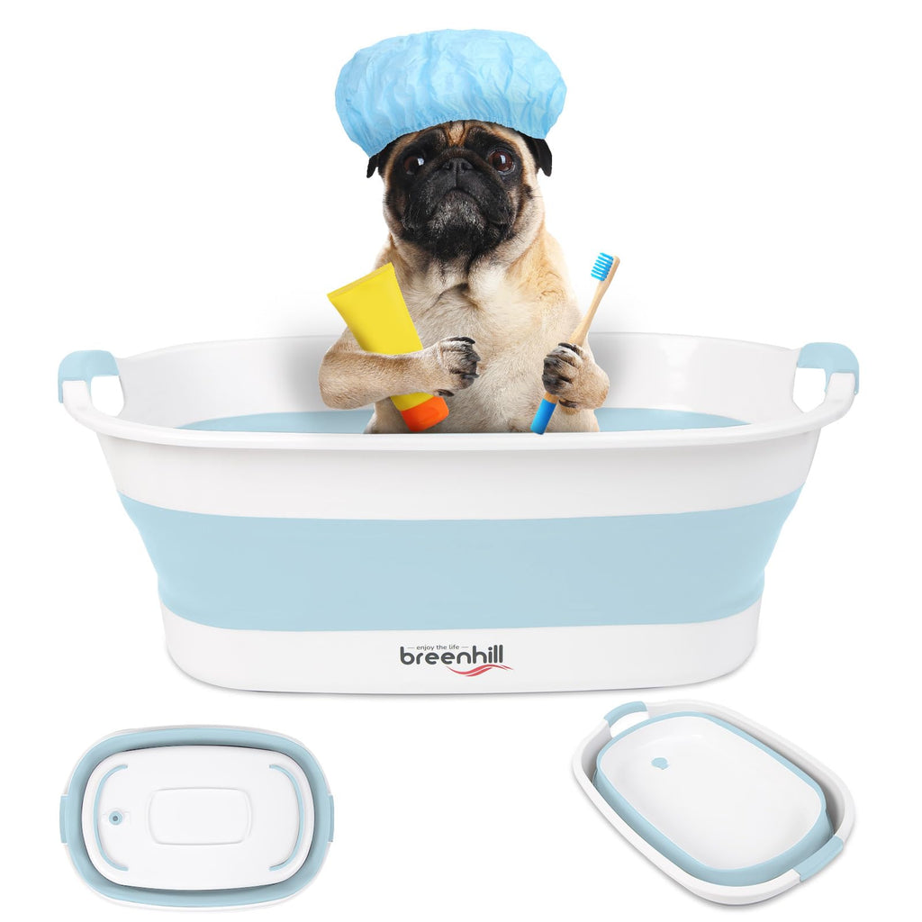 Collapsible Dog Bath Tub with Drain Plug I11740