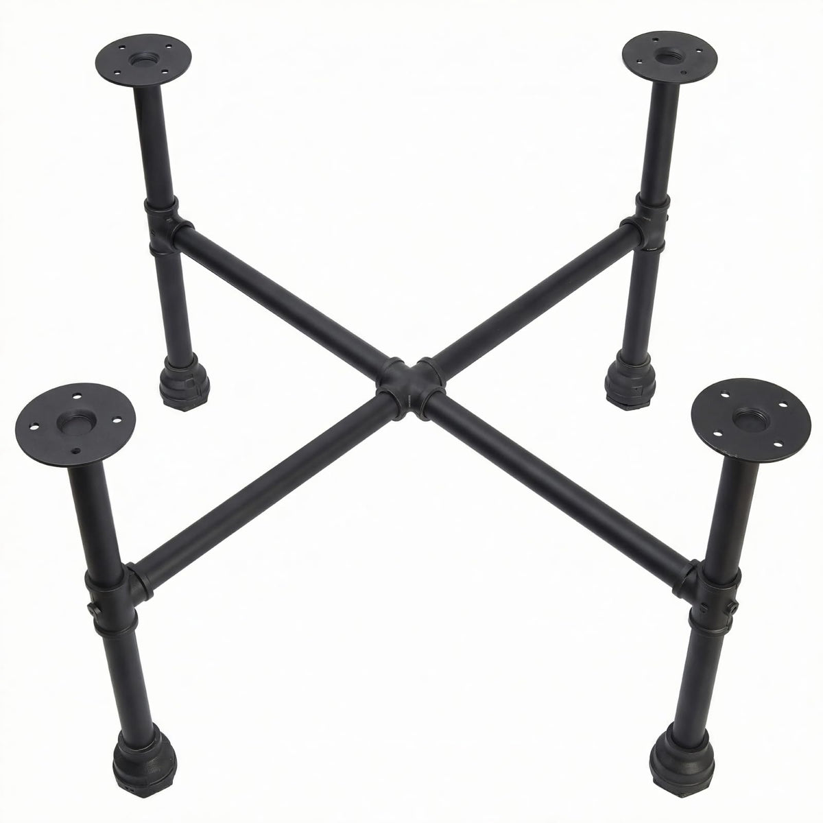 Black Industrial Pipe Table Leg Set W65382