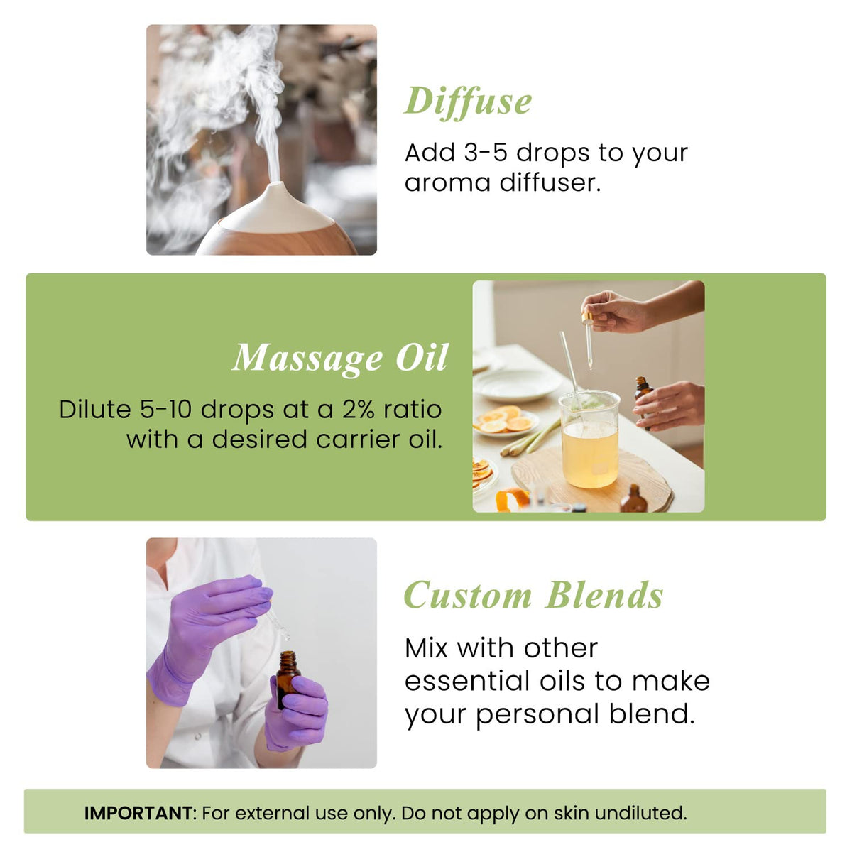 Peppermint and Lavender Essential Oils Set 2 x 4 Fl Oz W147