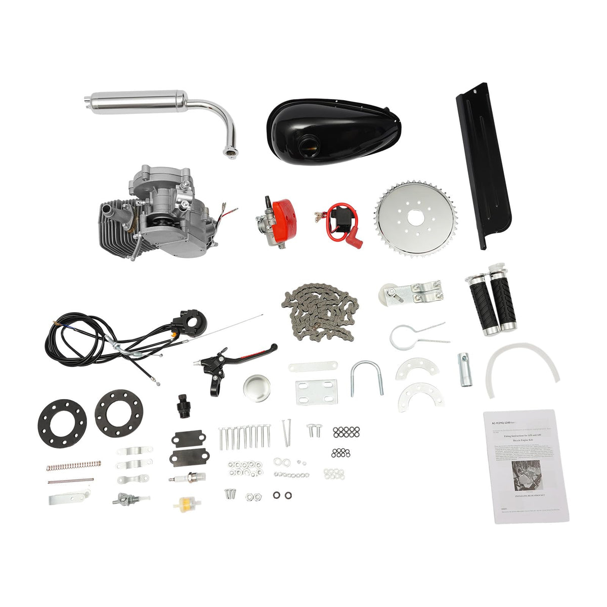 100CC 2-Stroke Bicycle Engine Kit with Air-Cooling W373