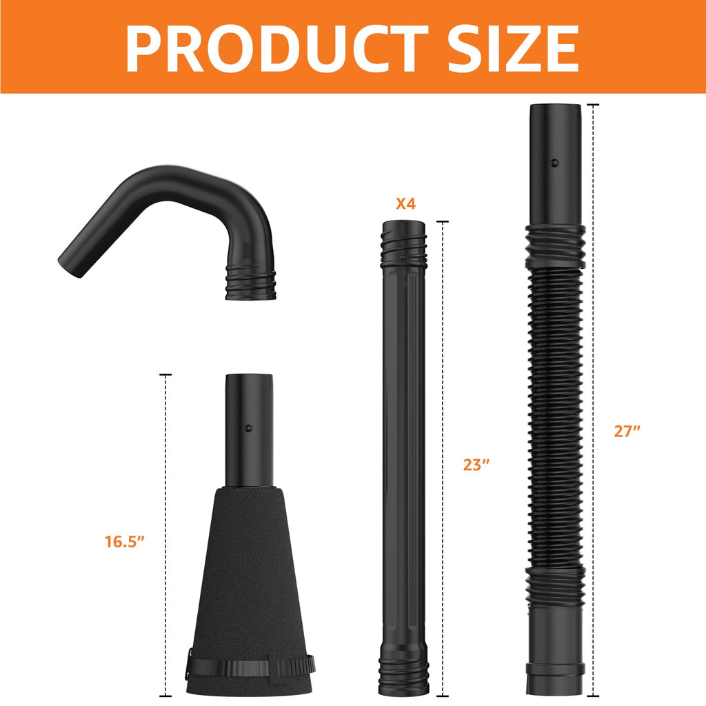 Leaf Blower Gutter Attachment with Telescopic Hose, 11 Feet G258954