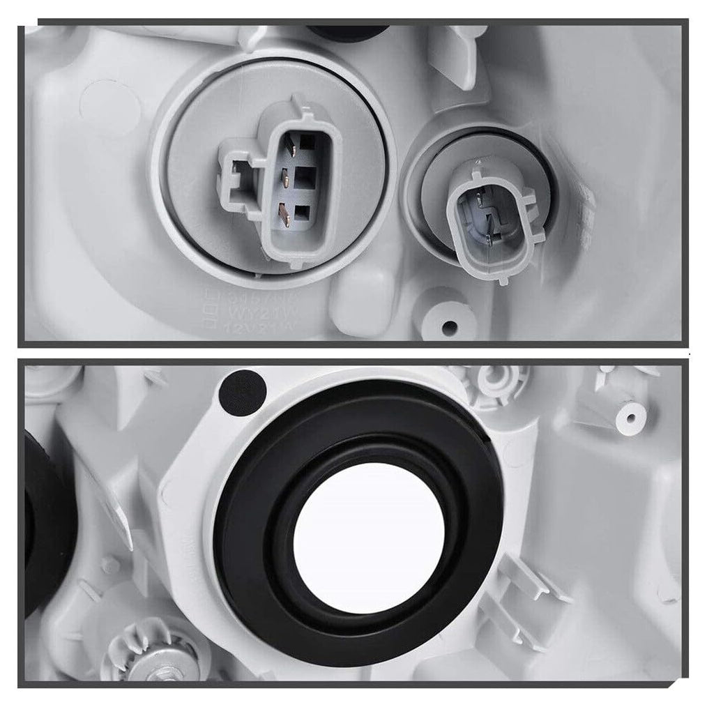 Black Projector Headlight Assembly Pair N6537