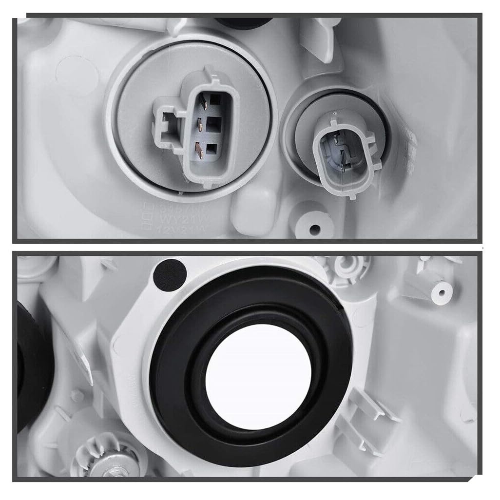 Black Projector Headlight Assembly Pair N6537