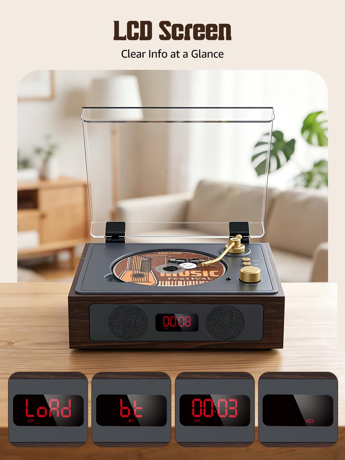 Portable CD Player with Built-in Speakers Bluetooth M89600
