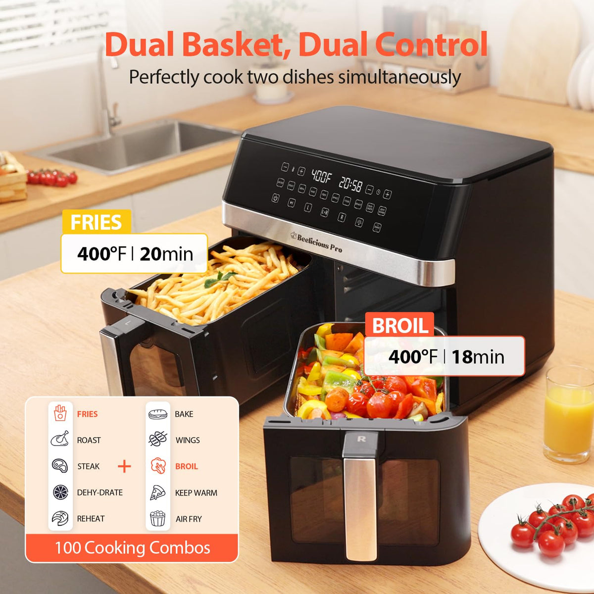 12QT Large Dual Air Fryer Q74914