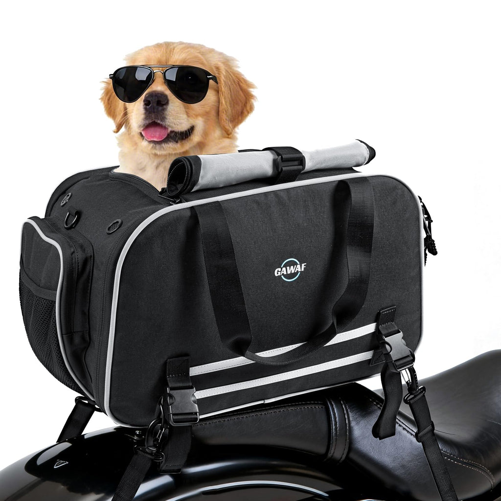 Motorcycle Dog Carrier Expandable for Small Cats Dog Pet Under 17 lbs T2336