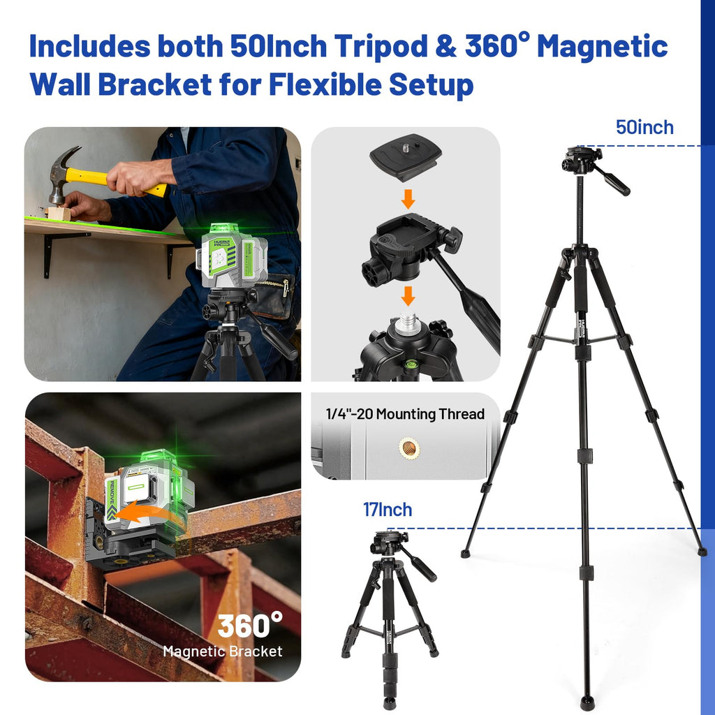 360 Self Leveling Green Laser Level with Tripod N7015