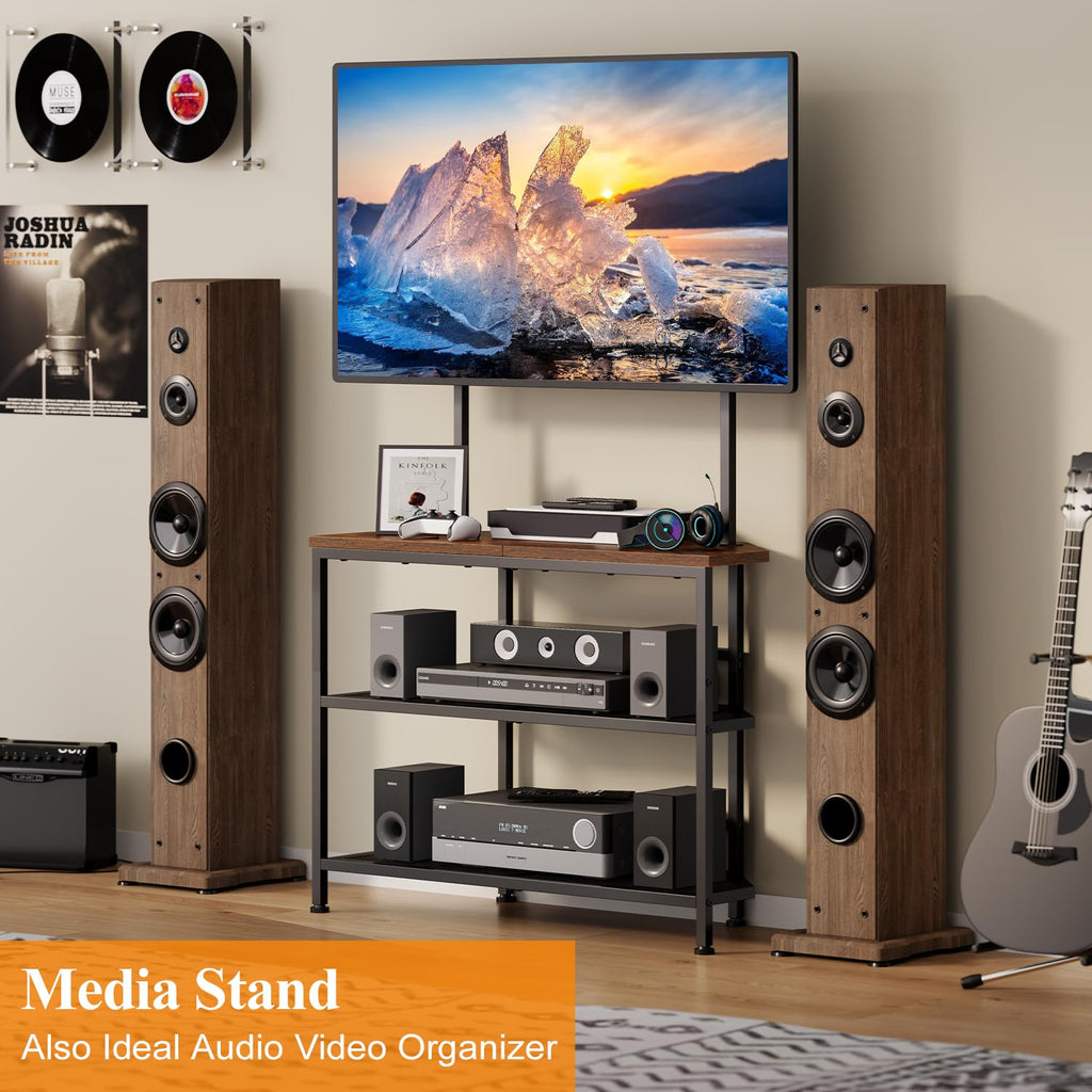 23" to 60" Corner TV Stand with Mount and Storage Shelves Y2587