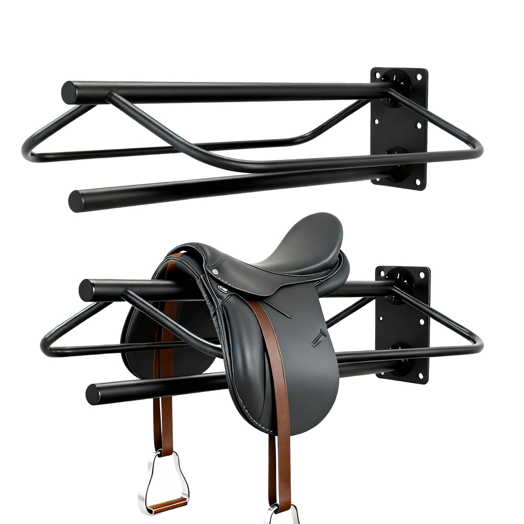Wall Mount Metal Saddle Rack with Pad Bar T533939