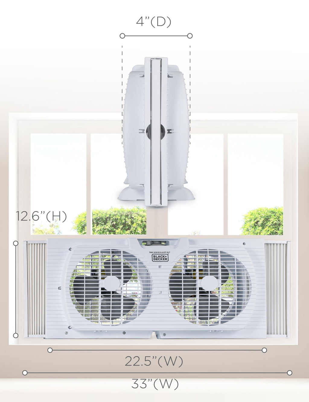 9" Dual Window Fan with 2 Speed Settings A209060