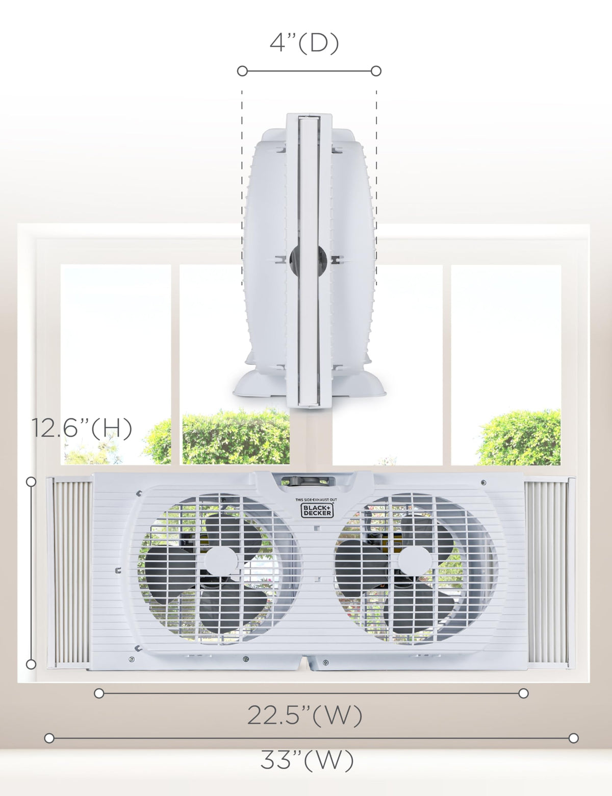 9" Dual Window Fan with 2 Speed Settings A209060