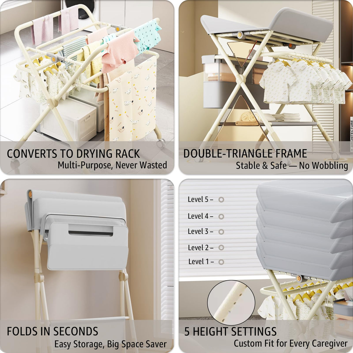 Portable Baby Changing Table with Wheels I14602