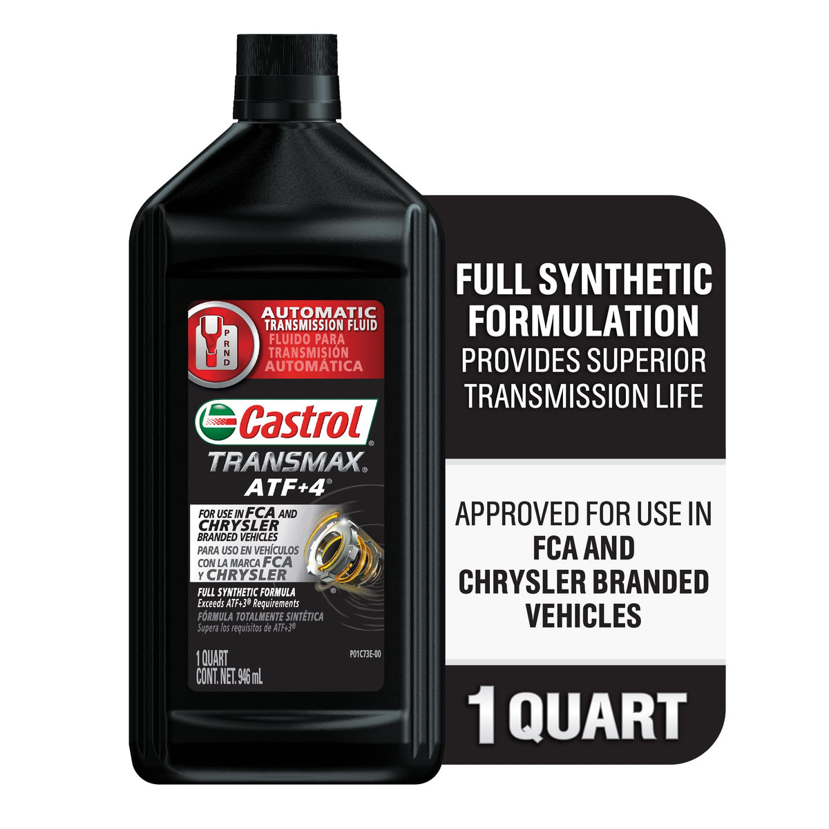 Transmax ATF+4 Automatic Transmission Fluid, 1 Quart, Pack of 6 W334608