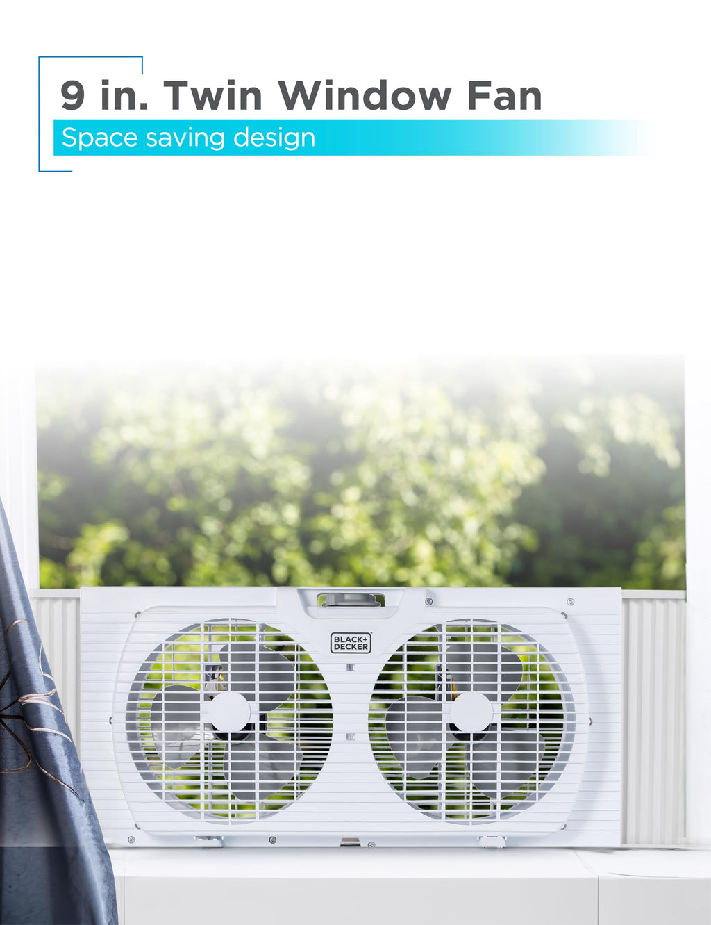 9" Dual Window Fan with 2 Speed Settings A209060