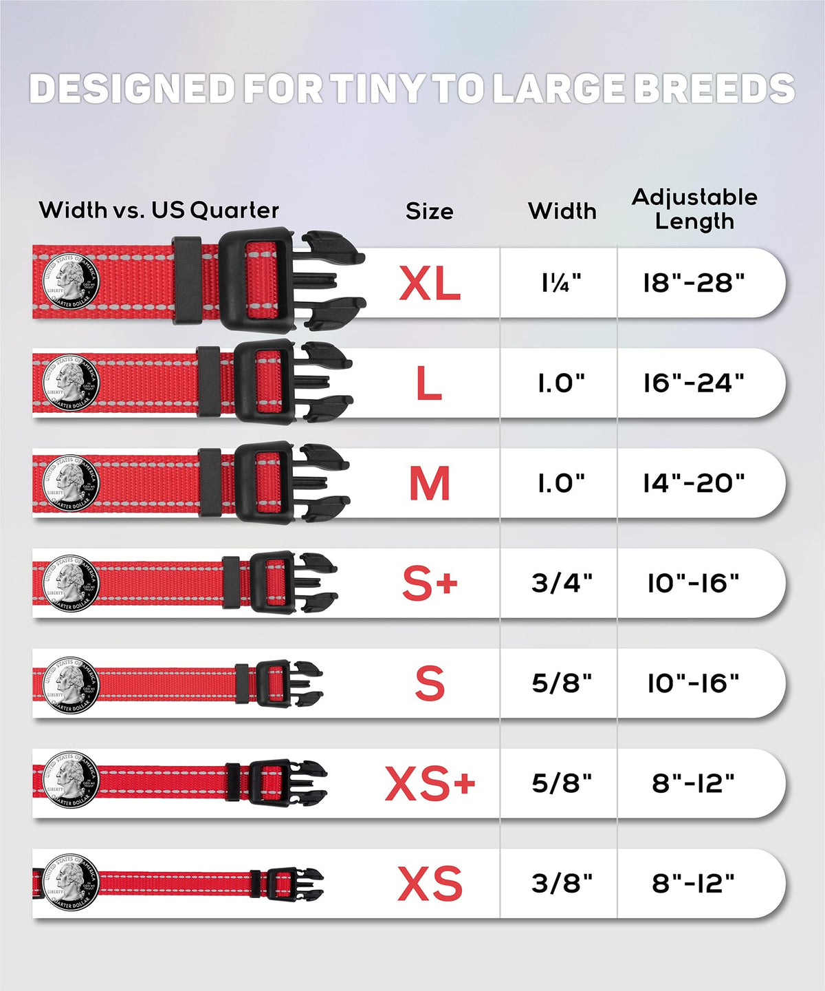 Reflective Small Dog Collar X1873