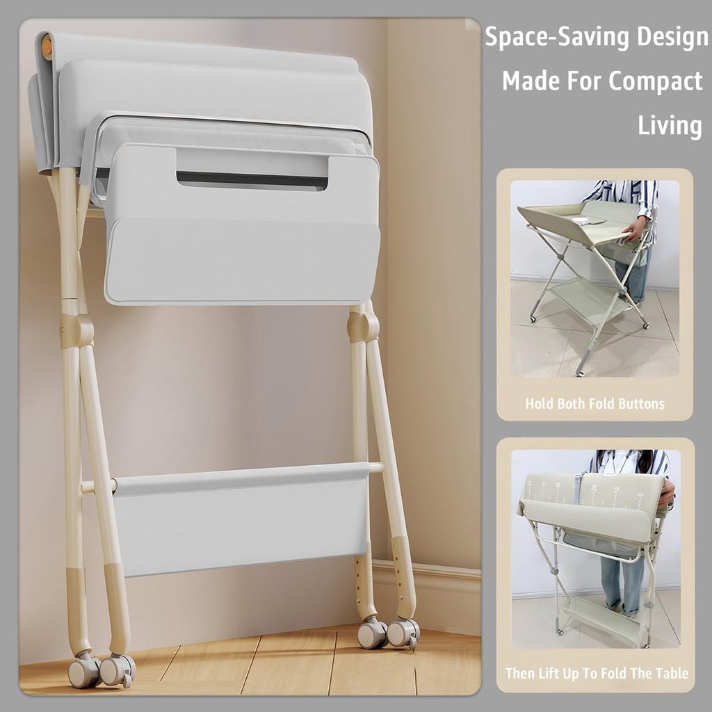 Portable Baby Changing Table with Wheels I14602