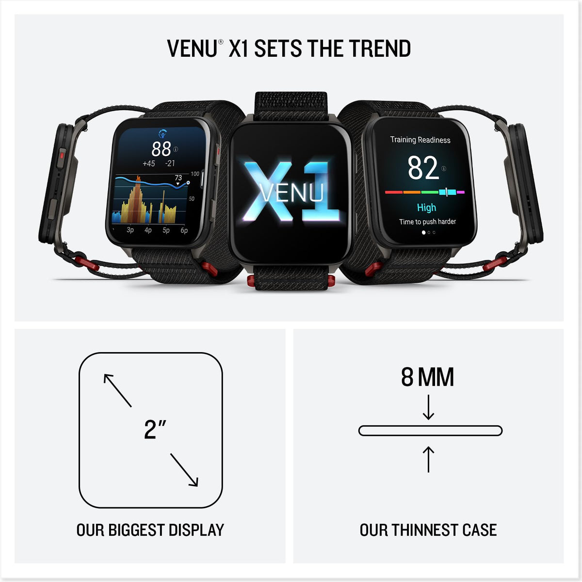 Black 51mm Smartwatch U2993