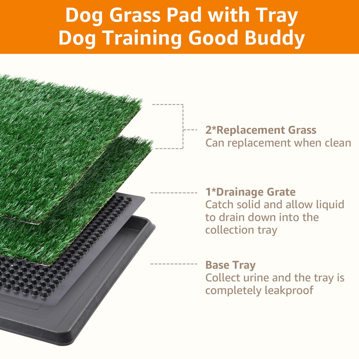 Dog Grass Pad with Tray 16x20in S7754