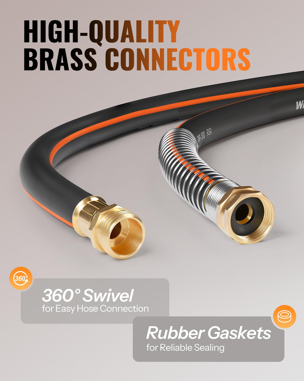 Heavy Duty Rubber Garden Hose 50FT x 3/4" M6450