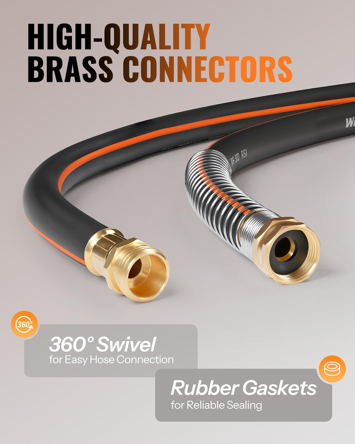 Heavy Duty Rubber Garden Hose 50FT x 3/4" M6450