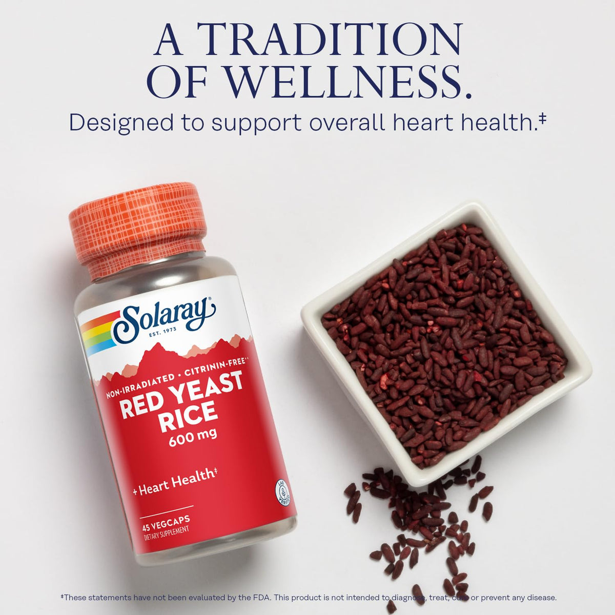 Red Yeast Rice 600mg 120 Veggie Capsules U65079