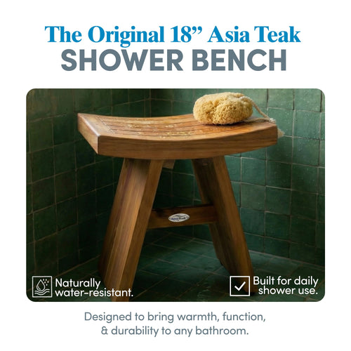 18" Teak Shower Bench S901